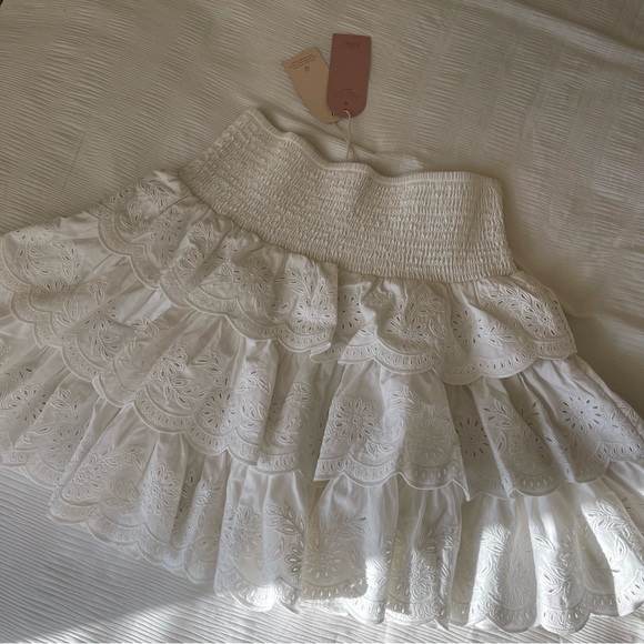 Brand New- Calling June Organic Cotton White Embroidered Skirt 🤍🌾 - Picture 4 of 10